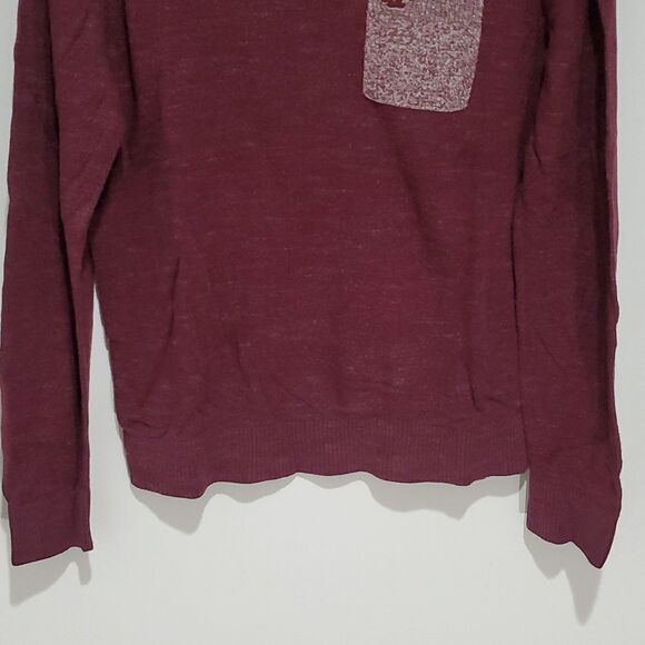𝅺hollister small maroon crewneck long sleeve sweater - Picture 3 of 7